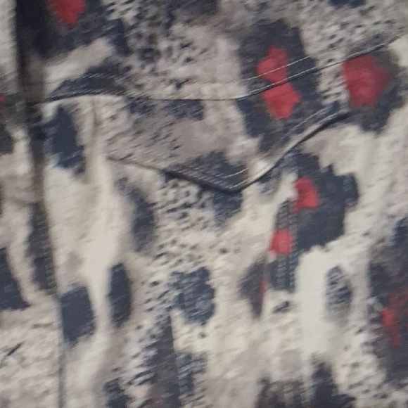 Ruby Rd. Red and Beige Animal Print Jacket - Picture 3 of 11